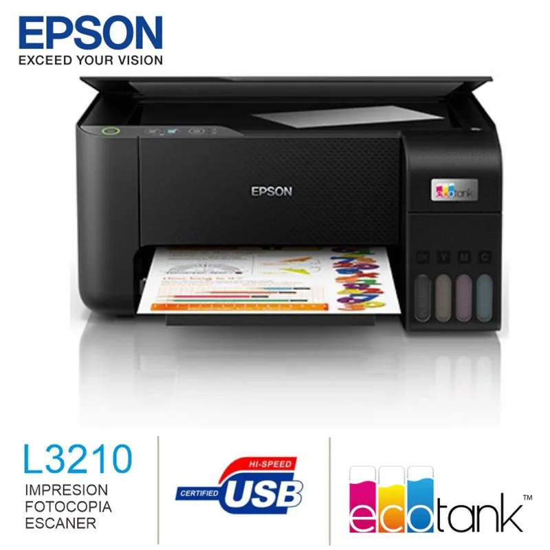 IMPRESORA MULTIFUNCIONAL TINTA EPSON L3210, USB