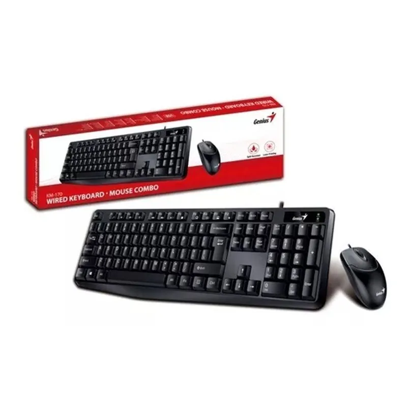 KIT GENIUS KM-170 TECLADO MULTIMEDIA Y MOUSE