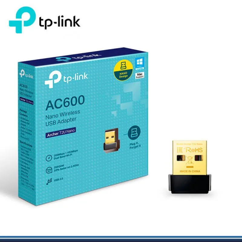 ADAPTADOR INALAMBRICO TP-LINK ARCHER T2U AC600, USB