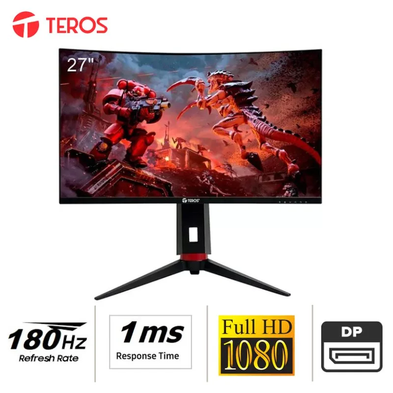 MONITOR TEROS TE-2766G GAMER-27", CURVO, 1920x1080-HDMI/DP/1MS-180HZ