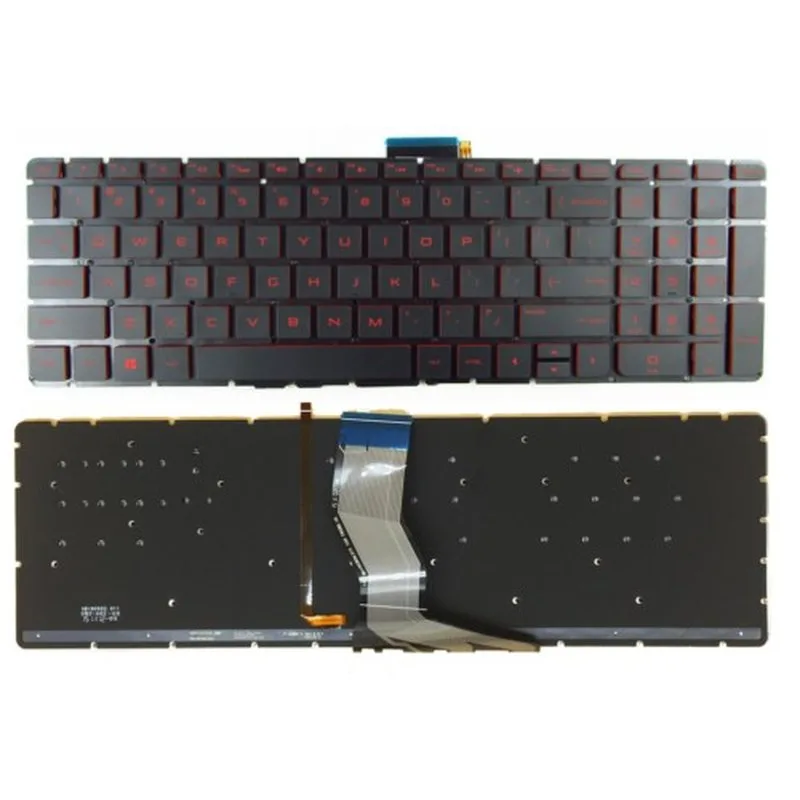 TECLADO HP H_OMEN 15AX iluminado US Black SMALL ENTER (396)