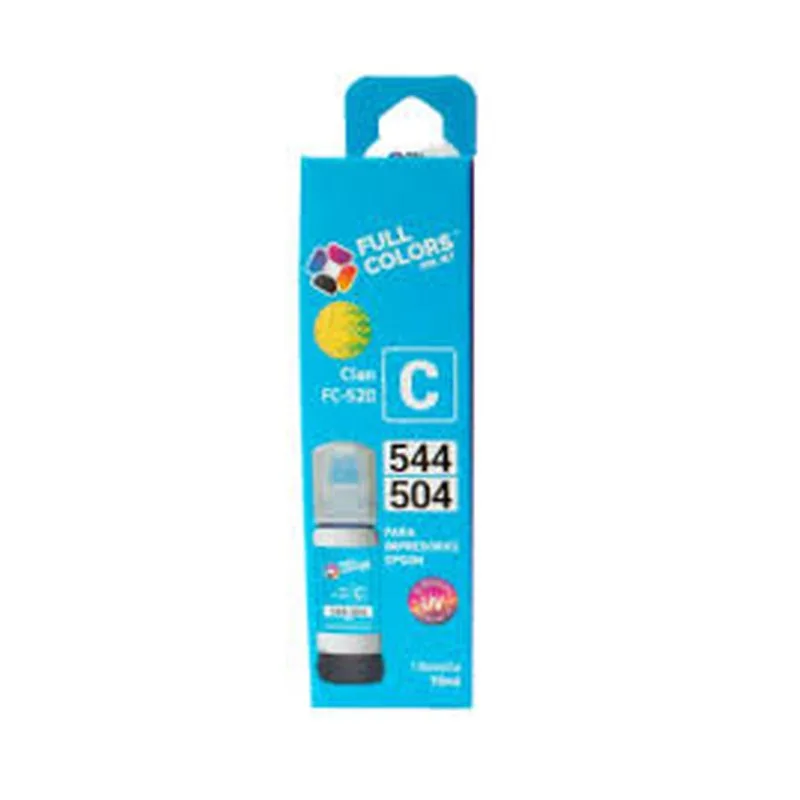 TINTA FULL COLORS PARA EPSON 504-544 CYAN 70 ML