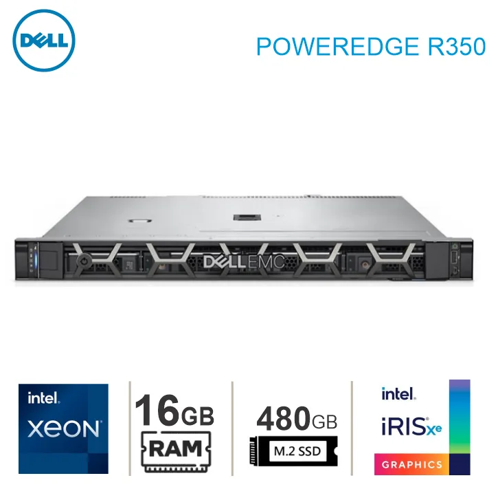 SERVIDOR DELL POWEREDGE R350 XEON E-2336, 16GB, 480GB SSD