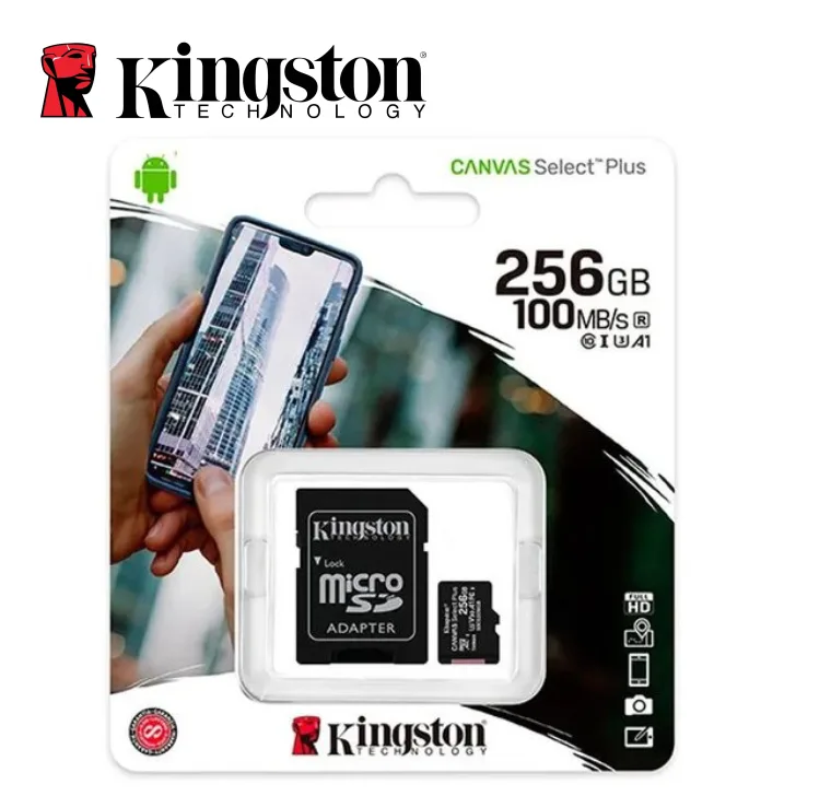 MEMORIA MICRO SD KINGSTON 256 GB, UHS-I CON ADAPTADOR SD