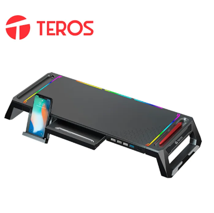 STAND PARA MONITOR TEROS TE-7131N, RGB CON 4 PUERTOS USB