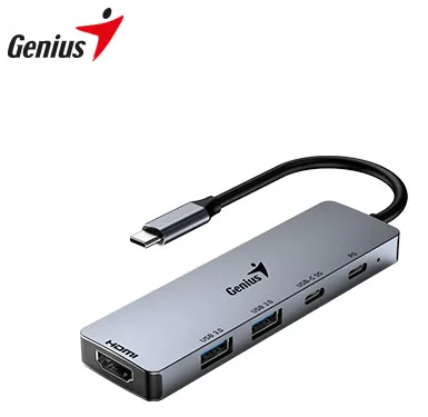 HUB USB-C GENIUS UH-500, 2USB-A, 1USB-C, 1 HDMI