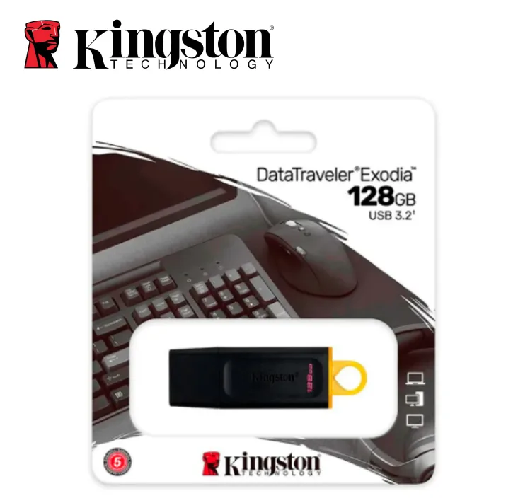 MEMORIA USB KINGSTON EXODIA, 128GB, USB 3.2