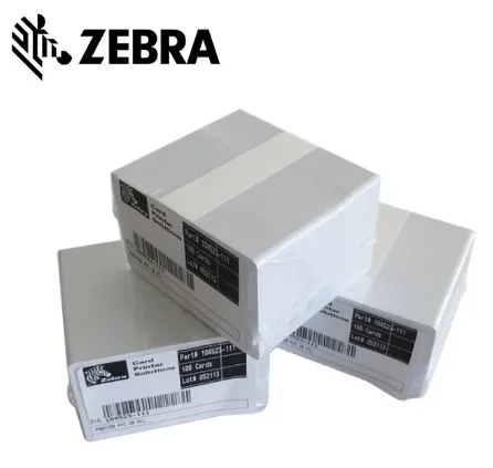 TARJETA DE PVC ZEBRA, IMPRIMIBLE, 53.85mm x 85.85mm, 500 UNID