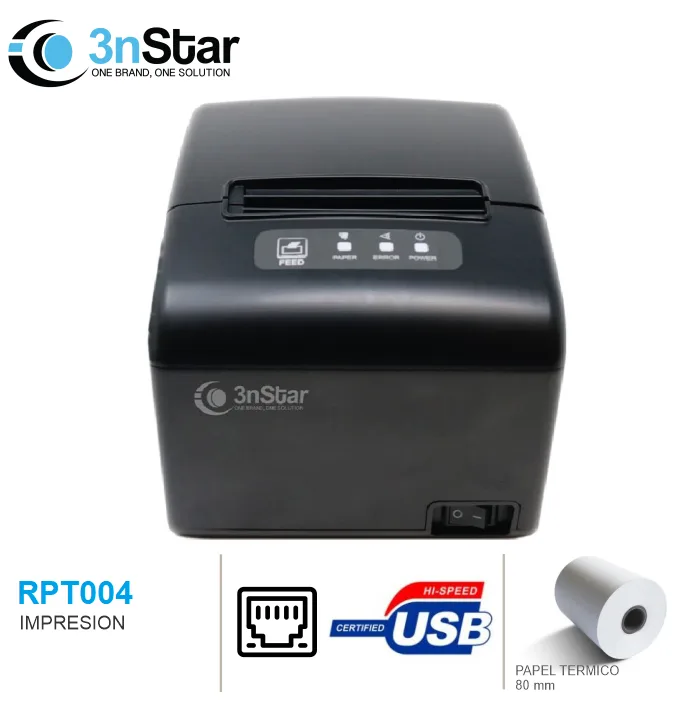 IMPRESORA TERMICA 3NSTAR RPT004, 80MM, USB-LAN