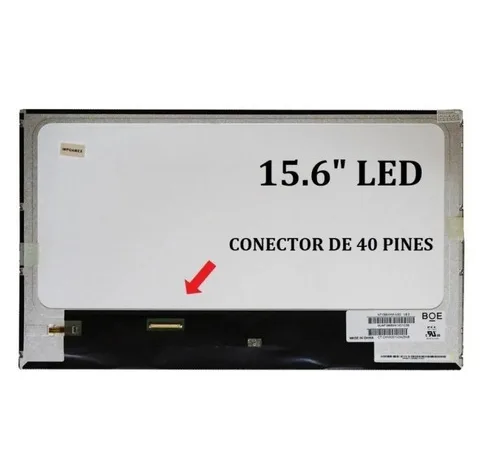 PANTALLA 15.6" LED 40 PINES, 1366X768, SIN GANCHOS, N156B6LOB