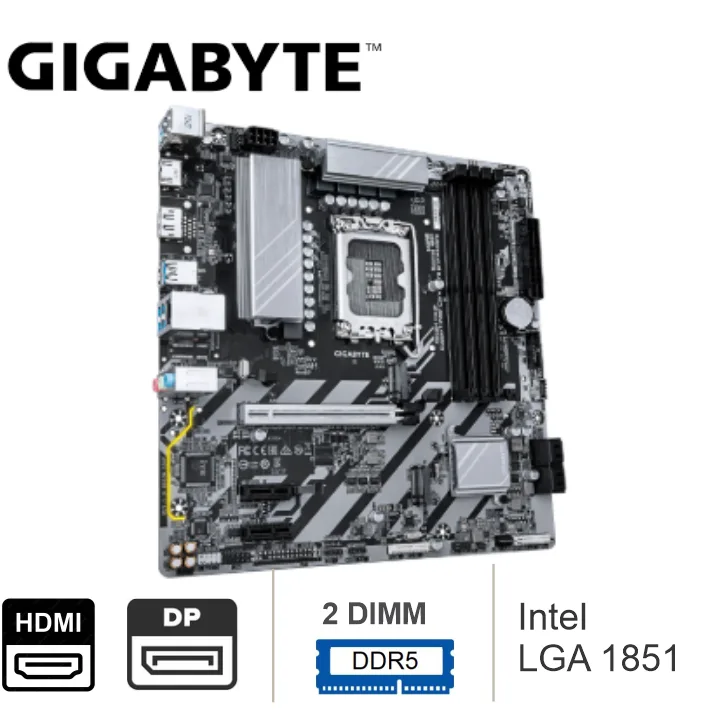 PLACA GIGABYTE B860M K, 2 DIMM DDR5, LGA 1851