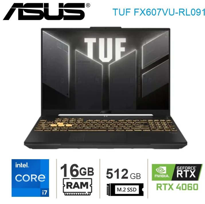 LAPTOP ASUS TUF CORE I7 13620H, 16GB, 1TB, RTX 4050 6GB, 15.6"- FX607VU-RL091