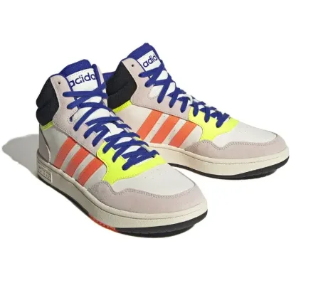 ZAPATILLAS ADIDAS HOOPS 3.0 MID HQ6248 TALLA 43.5 COLOR CREMA NARANJA VARON
