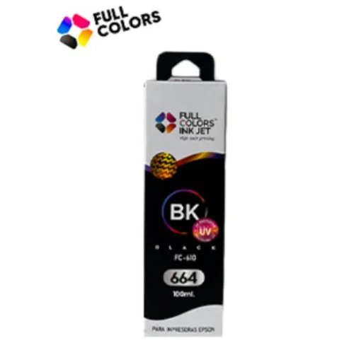 TINTA FULL COLORS PARA EPSON 664 NEGRO 100ML