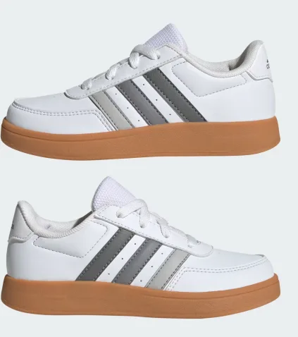ZAPATILLA ADIDAS BREAKNET 2.0K IH8878 TALLA 35 COLOR BLANCO/PLOMO
