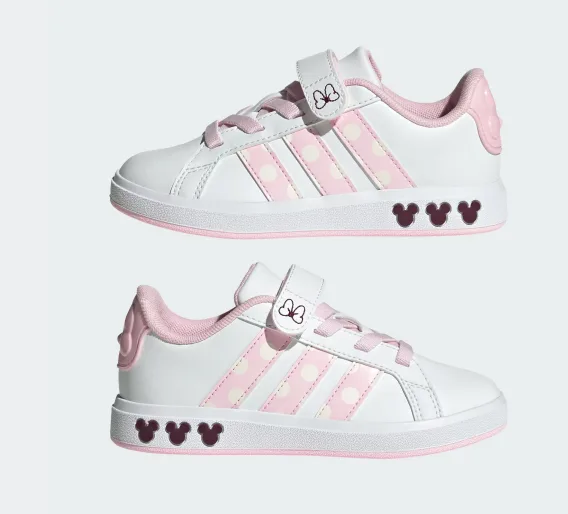 ZAPATILLA ADIDAS GRAND COURT MINNIE EL K JR8134 TALLA 35 COLOR BLANCO ROSA PALO