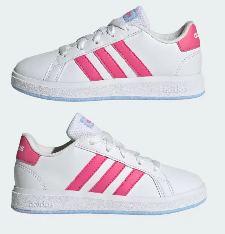 ZAPATILLA ADIDAS GRAND COURT 2.0K JI0971 TALLA 32 BLANCO ROSADO
