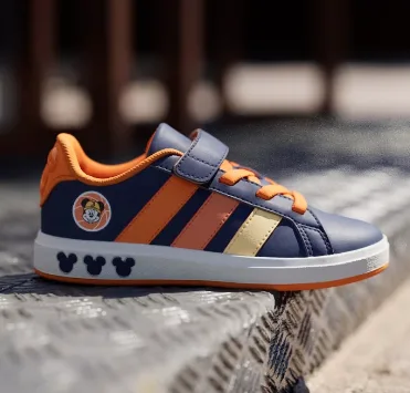 ZAPATILLA ADIDAS GRAND COURT MICKEY EL K JS2345 TALLA 30 COLOR AZUL/NARANJA
