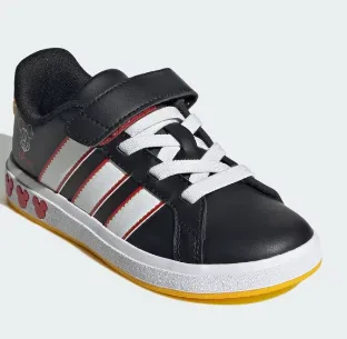 ZAPATILLA ADIDAS GRAND COURT MICKEY EL K JQ7829 TALLA 31 COLOR NEGRO/BLANCO, AMARILLO