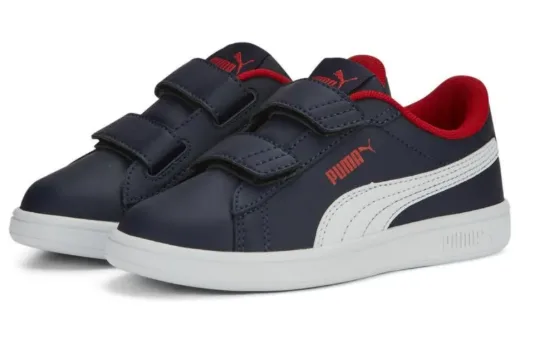 ZAPATILLA PUMA SMASH 3.0 LV PS 392033 04 TALLA 32 COLOR AZUL/BLANCO