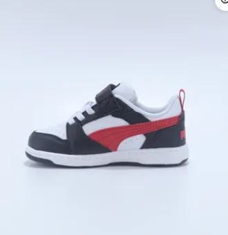 ZAPATILLA PUMA REBOUND V6 397420 04 TALLA 24 COLOR NEGRO ROJO Y BLANCO