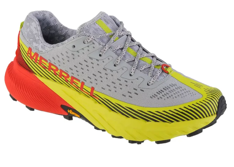 ZAPATILLA MERRELL AGILITY PEAK 5 J067757 TALLA 43.5 PLOMO AMARILLO