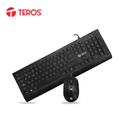 KIT TEROS TE-5015S, TECLADO Y MOUSE USB
