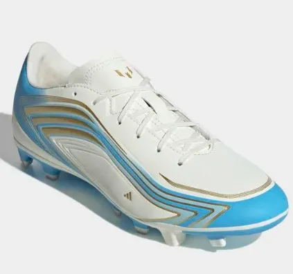 CHIMPUN ADIDAS F50 MESSI CLUB FG/MG IH1913 TALLA 41.5 BLANCO CELESTE DORADO