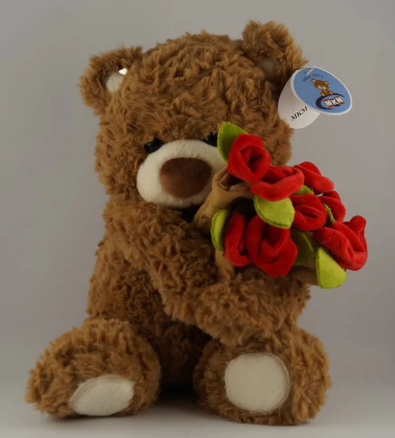 PELUCHE OSO CON RAMO ROSAS