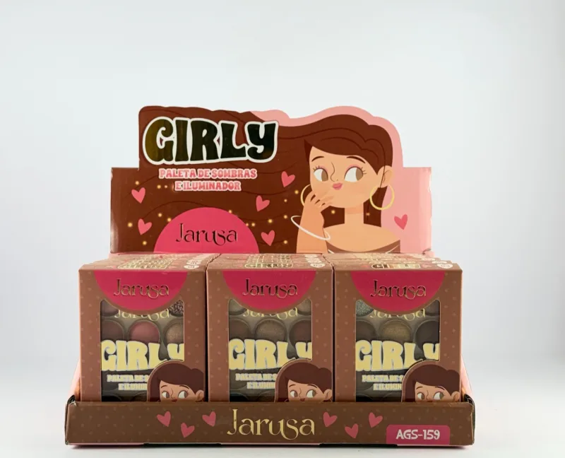 PALETA DE SOMBRAS E ILUMINADOR GIRLY JARUSA