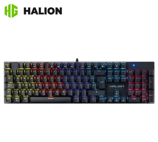 TECLADO HALION COMANCHE 105 KM203 MECANICO RGB
