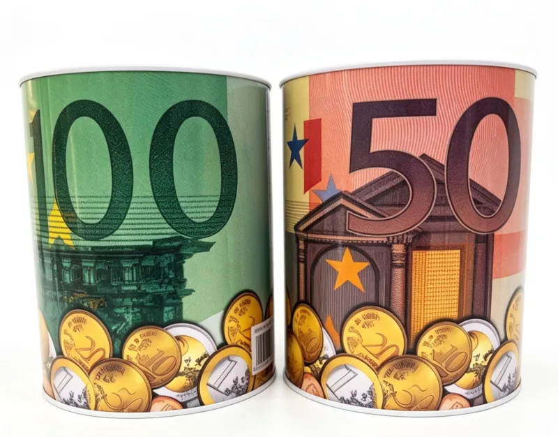 ALCANCIA DE LATA GRANDE DISEÑO MONEDA