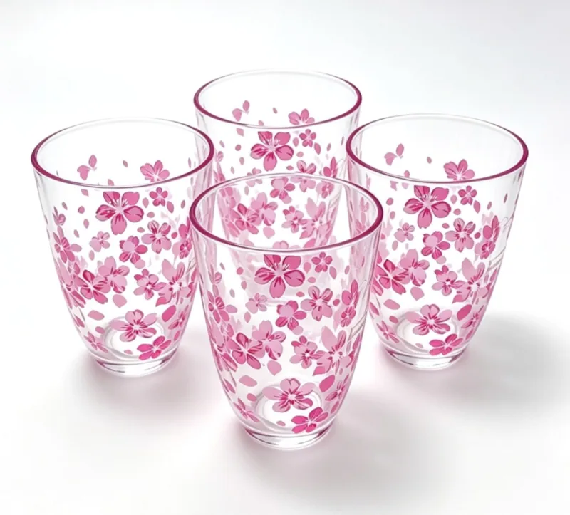 VASO DE VIDRIO FLOREADO