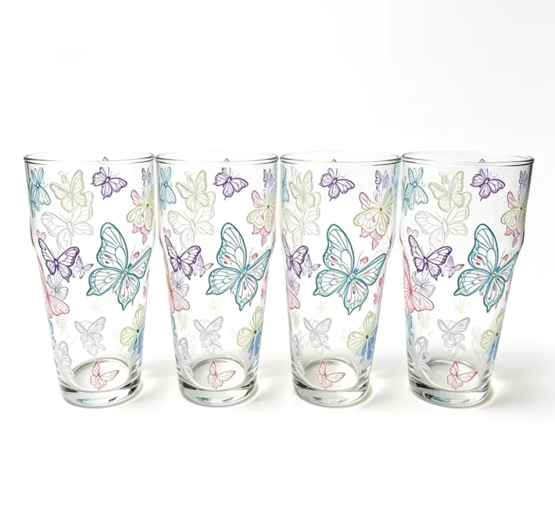 VASO LARGO CON MARIPOSA