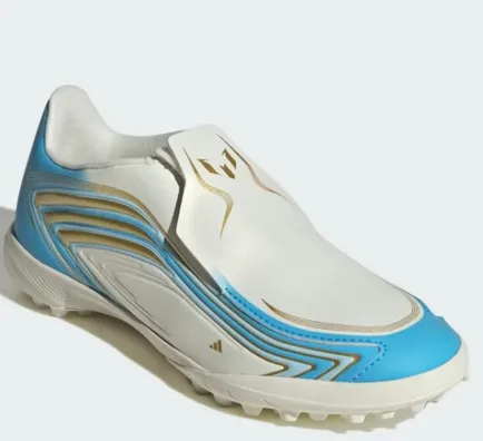 ZAPATILLA ADIDAS F50 MESSI LEAGUE KK1372 TALLA 32 BLANCO CELESTE