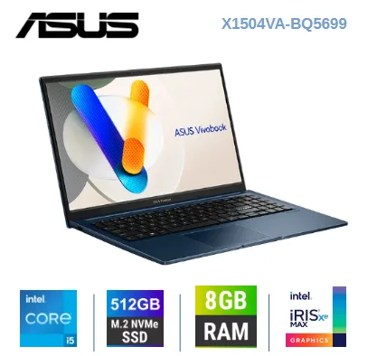 LAPTOP ASUS CORE 5 120U, 8GB, 512GB, 15.6, (X1504VA-BQ5699)