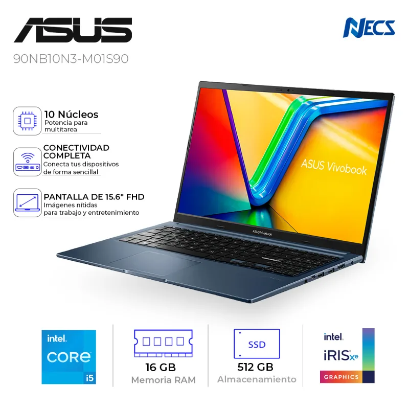LAPTOP ASUS CORE 5 120U, 16GB, 512GB, 15.6, (X150AVA-BQ4055)