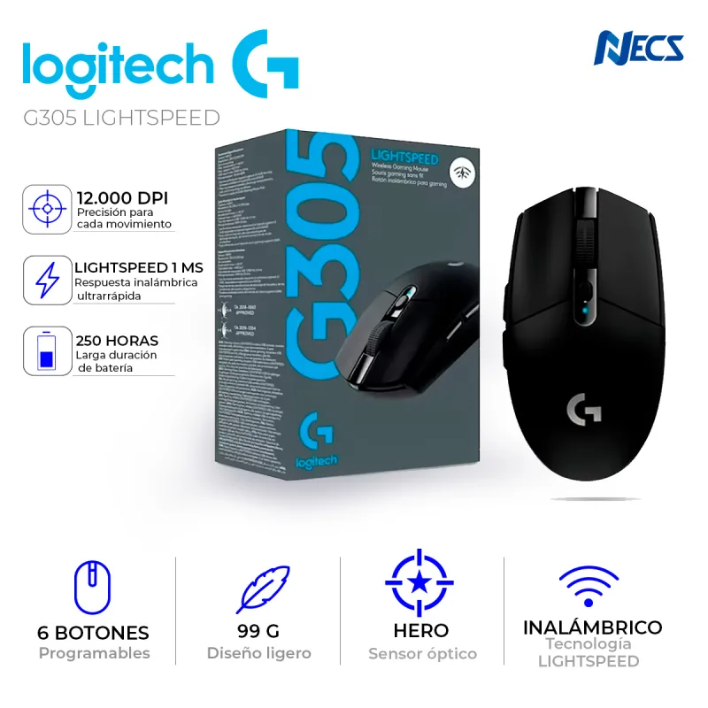 MOUSE LOGITECH G305 LIGHTSPEED GAMER INALAMBRICO