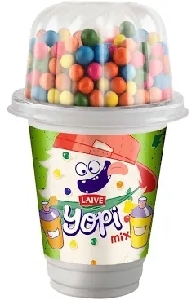 YOPI MIX LAIVE SABOR VAINILLA CON BOLITAS DE COLORES 100G