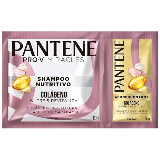 PANTENE SHAMPOO COLAGENO ROSADO CON ACONDICIONADOR 18 Y 9 ML