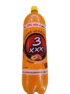 3 XXX DURAZNO RON VODKA 1.8L