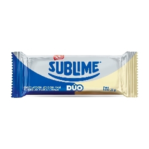 SUBLIME DOU CHOCOLATE LECHE/ BLANCO CON MANI 28G