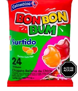 BONBON BUM COLOMBINA SURTIDO CHUPETES UND