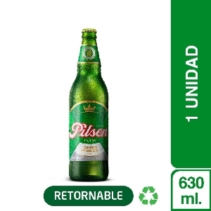CERVEZA PILSEN 630ML RETORNABLE