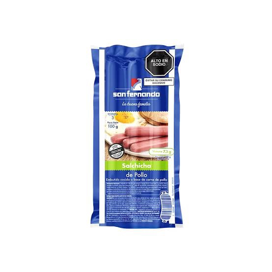 SALCHICHA DE POLLO SAN FERNANDO 100G