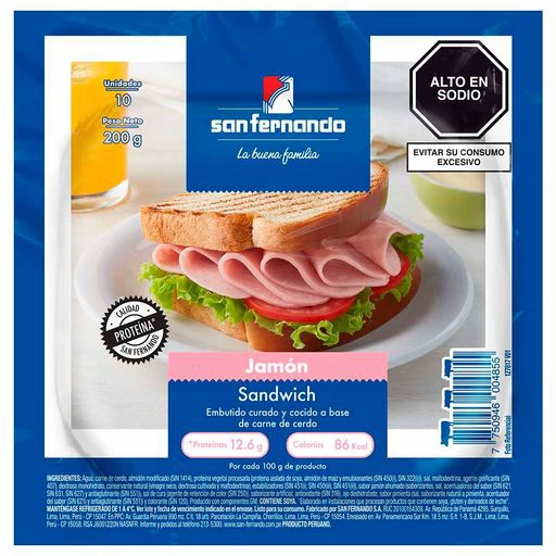 JAMONADA CON POLLO SAN FERNANDO 85G