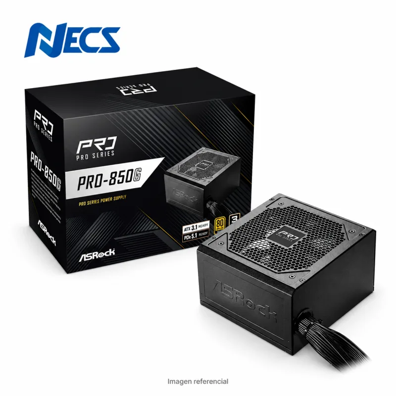FUENTE DE PODER ASROCK PRO-850G, 850W, 80 PLUS GOLD