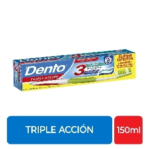 DENTO TRIPLE ACCION CON CEPILLO 150ML