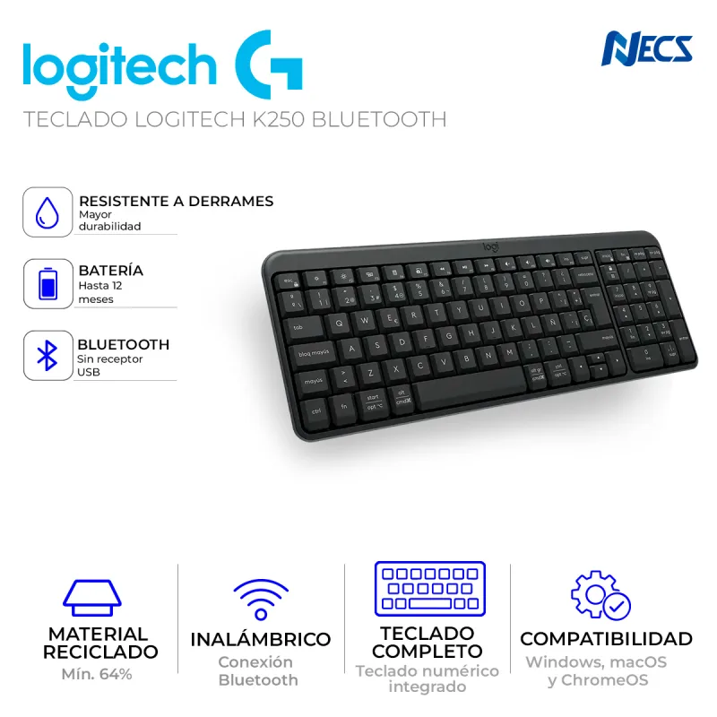 TECLADO LOGITECH K250 BLUETOOTH