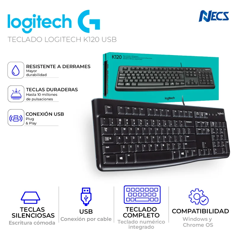 TECLADO LOGITECH K120 USB